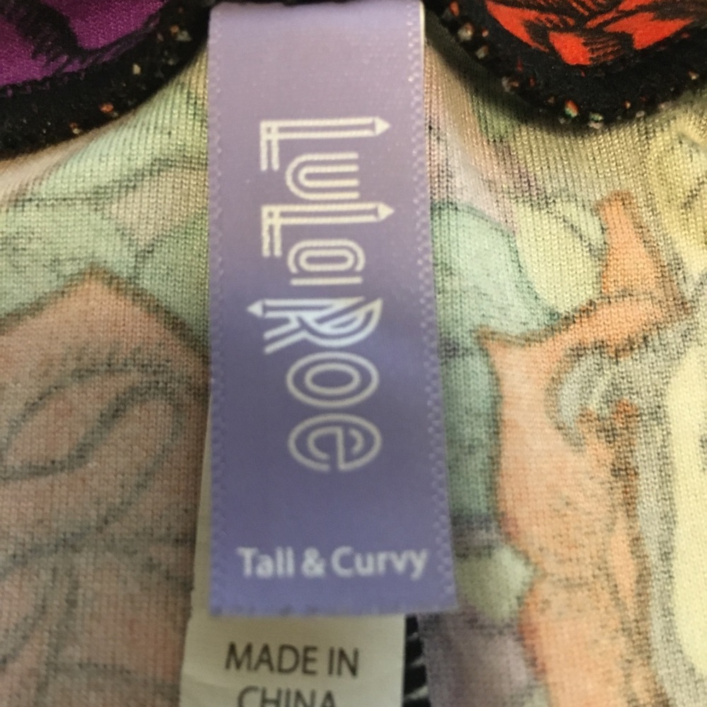 Lularoe RARE Purple Halloween Frankenstein Tights - Picture 3 of 5